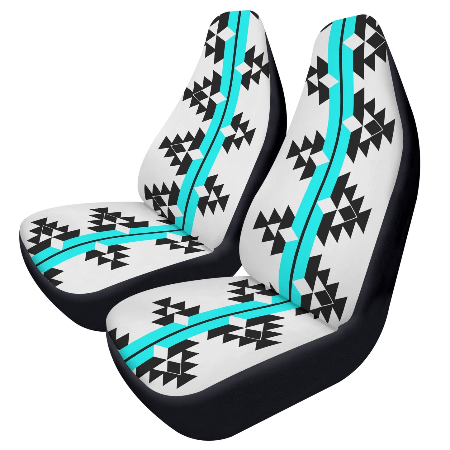 Native Woven Stories in Turquoise Auto Seat Covers