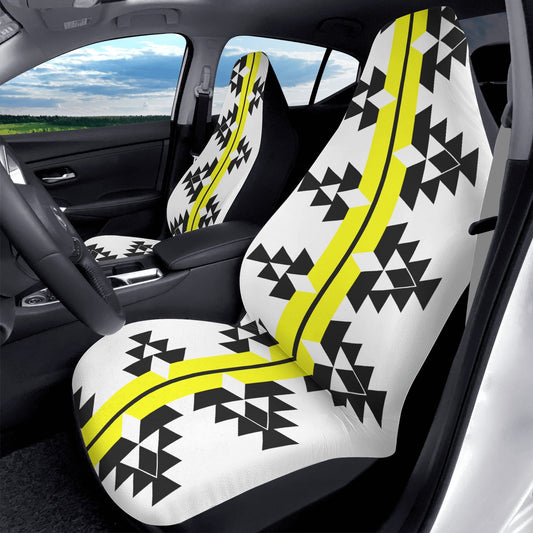 Native Woven Stories in Yellow Auto Seat Covers