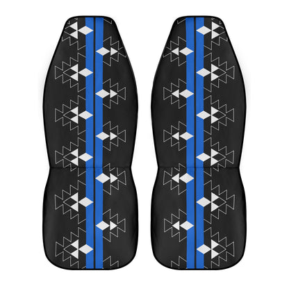 Native Stories in Blue Auto Seat Covers