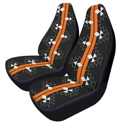 Native Stories in Orange Auto Seat Covers