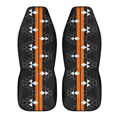 Native Stories in Orange Auto Seat Covers