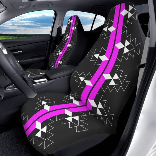 Native Woven Stories in Pink Auto Seat Covers