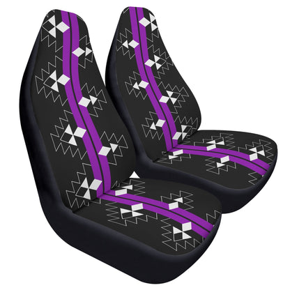 Native Stories in Purple Auto Seat Covers