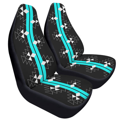 Native Stories in Turquoise Auto Seat Covers