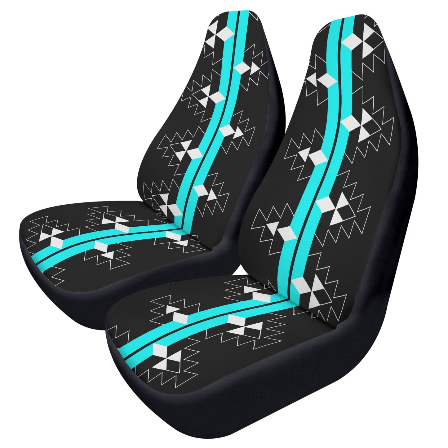Native Woven Stories in Turquoise Auto Seat Covers