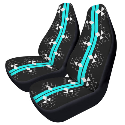 Native Stories in Turquoise Auto Seat Covers