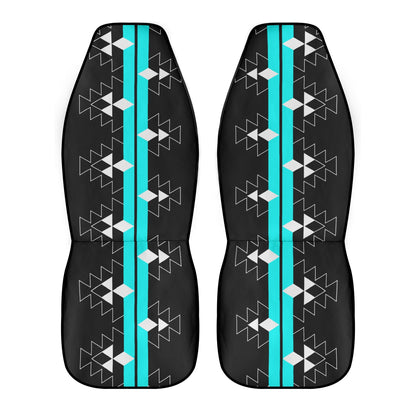 Native Stories in Turquoise Auto Seat Covers