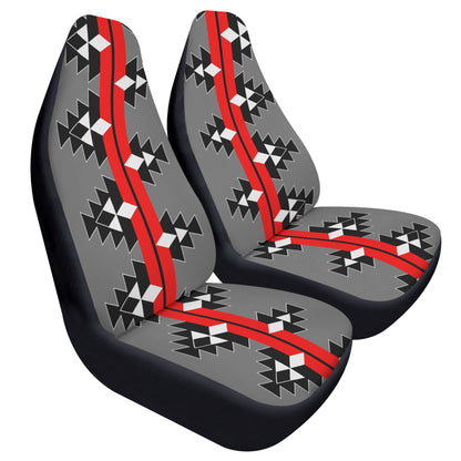 Native Stories - Red/Gray - Auto Seat Covers