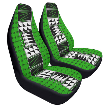 Feather Blessings on Green Auto Seat Covers