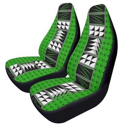 Feather Blessings on Green Auto Seat Covers