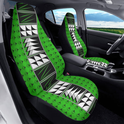 Feather Blessings on Green Auto Seat Covers