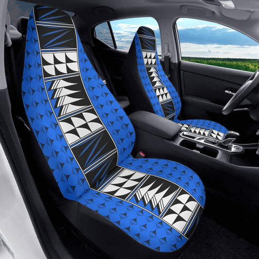 Feather Blessings on Blue Auto Seat Covers