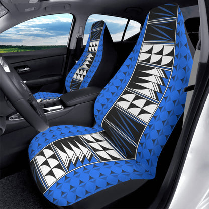 Feather Blessings on Blue Auto Seat Covers
