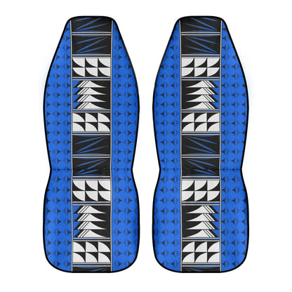 Feather Blessings on Blue Auto Seat Covers