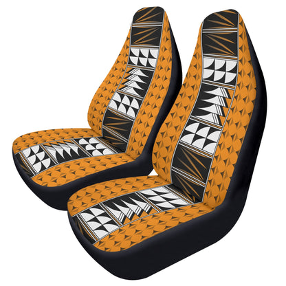 Feather Blessings on Orange Auto Seat Covers