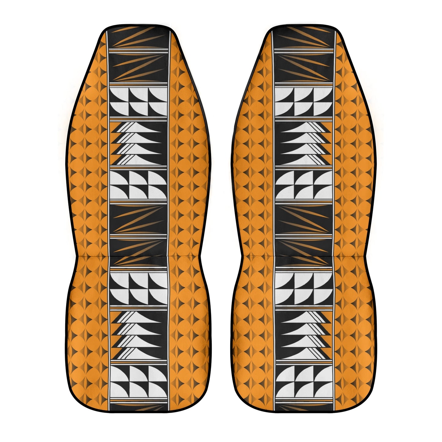 Feather Blessings on Orange Auto Seat Covers