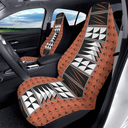 Feather Blessings on Rust Auto Seat Covers