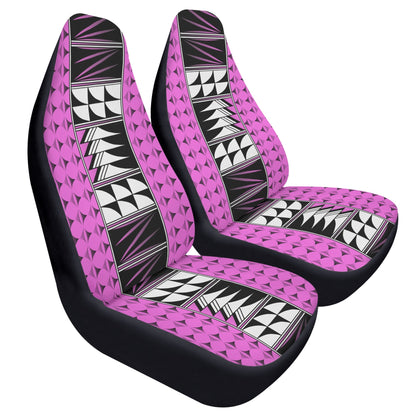 Feather Blessings on Light Pink Auto Seat Covers