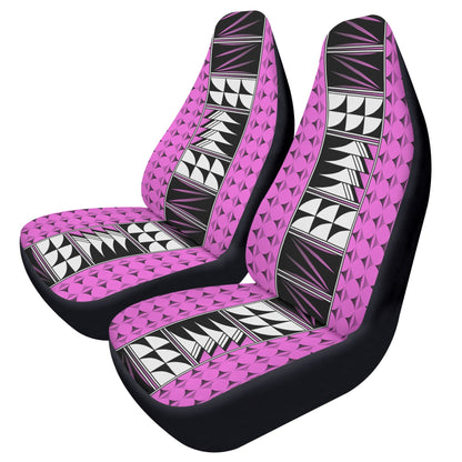 Feather Blessings on Light Pink Auto Seat Covers