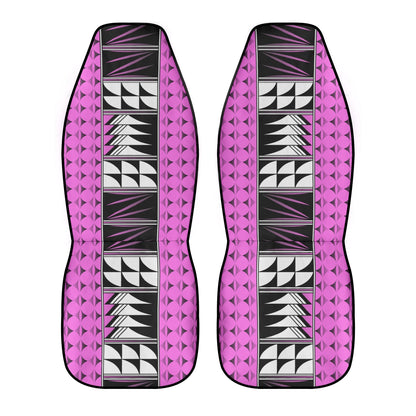 Feather Blessings on Light Pink Auto Seat Covers