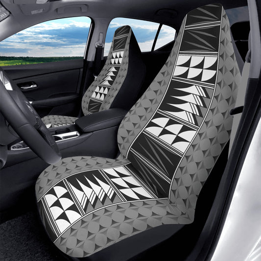 Feather Blessings on Gray Auto Seat Covers