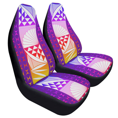 Rainbow Sunrise on Purple Auto Seat Covers
