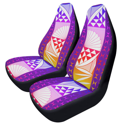 Rainbow Sunrise on Purple Auto Seat Covers