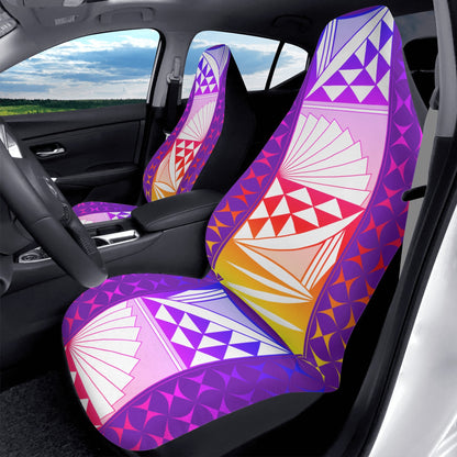 Rainbow Sunrise on Purple Auto Seat Covers