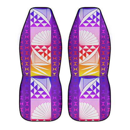 Rainbow Sunrise on Purple Auto Seat Covers