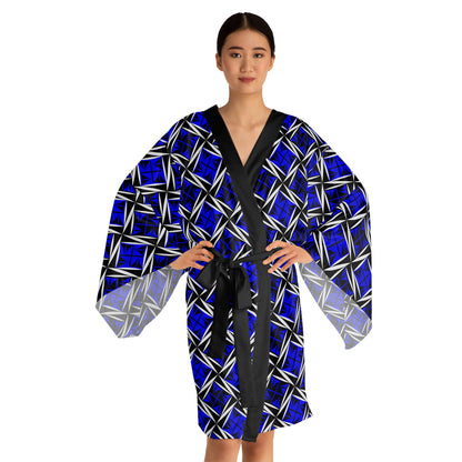 Sacred Winds in Blue Kimono Robe – Where Comfort Meets Native Grace