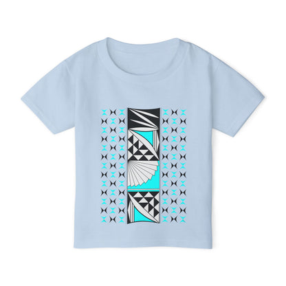 Turquoise Southwest Sunrise Toddler T-Shirt - Modern Geometric Design