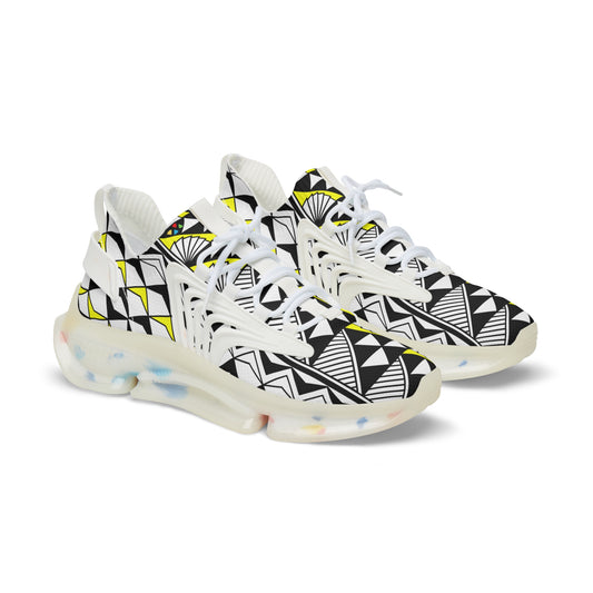 Sun and Rain in Yellow Men's Mesh Sneakers