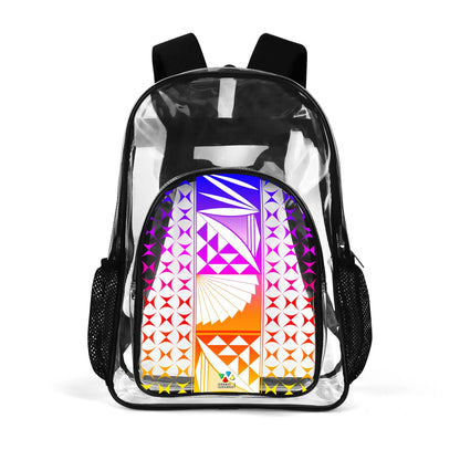 Rainbow Sunrise Transparent Backpack