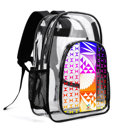 Rainbow Sunrise Transparent Backpack