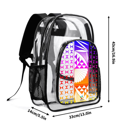Rainbow Sunrise Transparent Backpack
