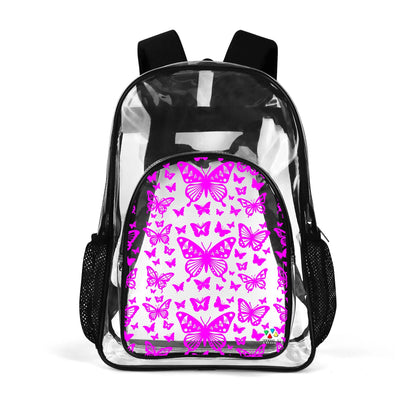 Butterfly Dance in Pink Transparent Backpack