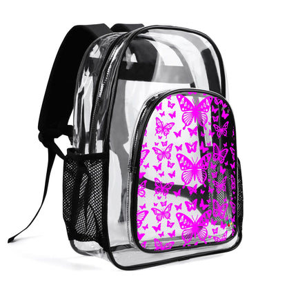 Butterfly Dance in Pink Transparent Backpack
