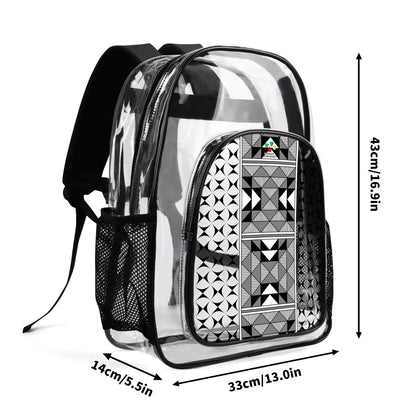 Sacred Mountains in Gray Transparent Backpack