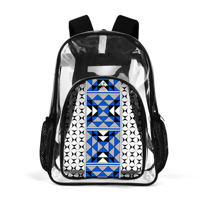 Sacred Mountains in Blue Transparent Backpack