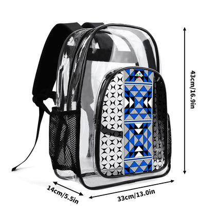 Sacred Mountains in Blue Transparent Backpack