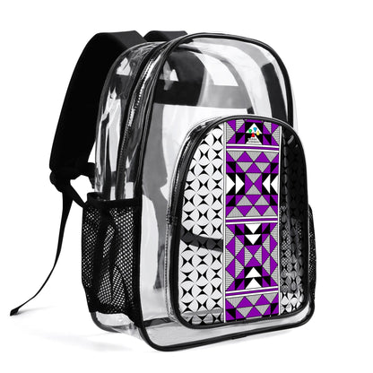Sacred Mountains in Purple Transparent Backpack