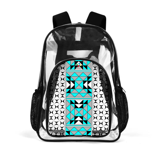 Sacred Mountains in Turquoise Transparent Backpack