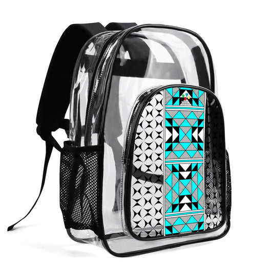 Sacred Mountains in Turquoise Transparent Backpack
