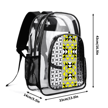 Sacred Mountains in Yellow Transparent Backpack