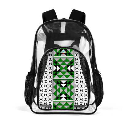 Sacred Mountains in Green Transparent Backpack