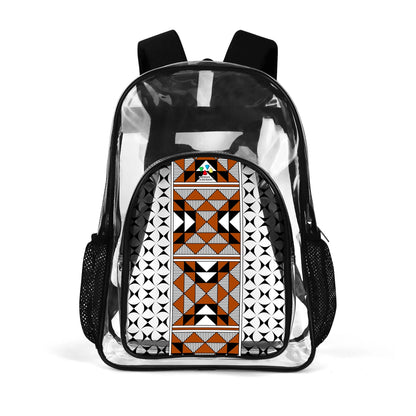 Sacred Mountains in Rust Transparent Backpack