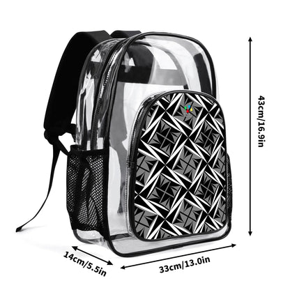 Sacred Winds in Gray Transparent Backpack
