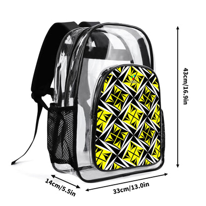 Sacred Winds in Yellow Transparent Backpack