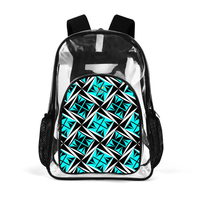 Sacred Winds in Turquoise Transparent Backpack