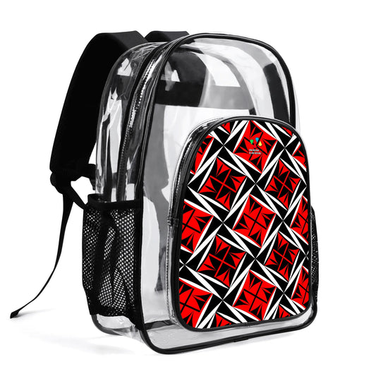 Sacred Winds in Red Transparent Backpack